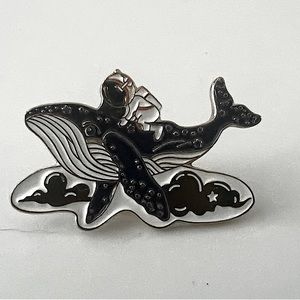 Sea Of Clouds ‘Astronaut Ride Humpback Whale ‘ Enamel Pin